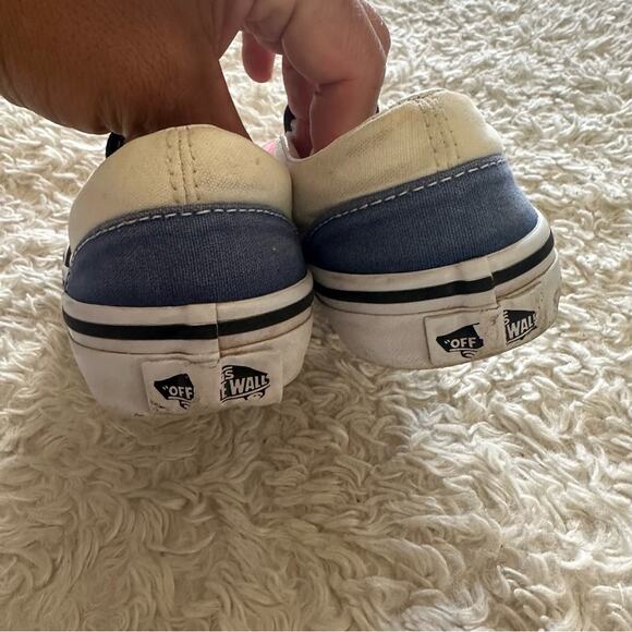 Vans Kids Classic Slip-On Color Block Shoes Red/Blue Size 13.5 - Picture 9 of 9